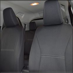 FRONT Seat Covers Full-Length With Map Pockets & REAR Full-length Custom Fit Toyota Yaris Cross (2020-Now), Heavy Duty Neoprene, Waterproof | Supertrim