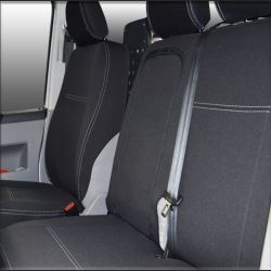 FRONT Seat Covers (Bucket & Bench) Full-Length with Driver Map Pocket Custom Fit Volkswagen Transporter T6 (2015 - Now) , Heavy Duty Neoprene | Supertrim 