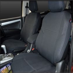 FRONT PAIR Seat Covers Custom Fit Holden Colorado 7 RG (Dec 2012 - Now), Premium Neoprene (Automotive-Grade) 100% Waterproof| Supertrim