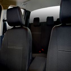 Custom Seat Covers for Jul 2011- Jun 2022 Ford Ranger PX.III - Standard FRONT Full-length with Pockets + REAR - Premium Grade Neoprene, Waterproof, Airbag Safe