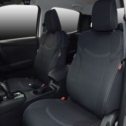 FRONT Seat Covers Full-Length with Map Pockets Custom Fit ISUZU D-MAX RG (2021-Now), Heavy Duty Neoprene | Supertrim 