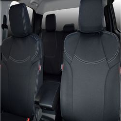 FRONT Seat Covers Full-Length With Map Pockets & REAR Custom Fit ISUZU D-MAX RG (2021-Now), Heavy Duty Neoprene, Waterproof | Supertrim