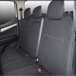 REAR Seat Covers with Armrest Access Custom Fit Isuzu D-Max RC (May 2012 - 2020), Premium Neoprene (Automotive-Grade) 100% Waterproof | Supertrim