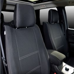 FRONT Seat Covers in Full-back + Map Pockets Snug Fit for Grand Cherokee WK (2011-2021) Heavy Duty Neoprene (Automotive-Grade) 100% Waterproof
