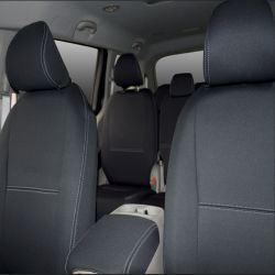 Seat Covers Front Pair Full-Length With Map Pockets & 2nd Row With Full-Length + Access to Cupholders Covers Snug Fit Kia Carnival YP (2015 - 2020), Heavy Duty Neoprene, Waterproof | Supertrim