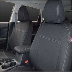 FRONT Seat Covers Full-Length With Map Pockets & REAR Full-length Custom Fit Kia Seltos (2019-Now), Heavy Duty Neoprene, Waterproof | Supertrim