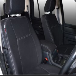 FRONT Seat Covers Full-Length With Map Pockets & Rear Full-length Custom Fit Land Rover Discovery 4 (2009-2016), Premium Neoprene, Waterproof | Supertrim