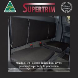 Mazda BT-50 UP (Aug 2011 - Sept 2015) REAR Extra Cab (Super Cab) Seat Covers , Premium Neoprene (Automotive-Grade) 100% Waterproof