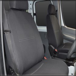 FRONT Seat Covers Full-Length with Map Pockets Custom Fit Mercedes Sprinter VS30 Series (2018 - Now), Heavy Duty Neoprene | Supertrim 