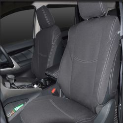 Seat Covers FRONT Pair Snug Fit For Mitsubishi Pajero Sport (2016 - Current), Premium Neoprene (Automotive-Grade) 100% Waterproof