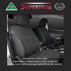 Seat Covers Front 2 Bucket Seats + Console Lid Cover Snug Fit for Triton MR (2019-Now) , Premium Neoprene (Automotive-Grade) 100% Waterproof