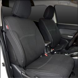 Seat Covers FRONT 2 Bucket Seats Snug Fit for Triton MQ (May 2015 - Now) Single Cab, Premium Neoprene (Automotive-Grade) 100% Waterproof