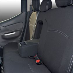 Seat Covers REAR + Armrest Access Snug Fit for Triton MR Triton (2019 - Now) Dual Cab, Premium Neoprene (Automotive-Grade) 100% Waterproof