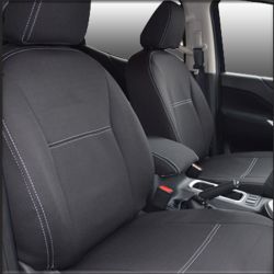 Seat Covers FRONT 2 Bucket Seats With Full-Back, Snug Fit for Nissan Navara NP300 (May 2015 - Now) Premium Neoprene (Automotive-Grade) 100% Waterproof 