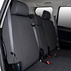 Seat Covers REAR Full-back (With Armrest Cover) Custom Fit Toyota Prado 150 series (Nov09 - Now) , Charcoal black, Premium Neoprene, 100% Waterproof 