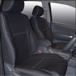 Seat Covers Front 2 Buckets With Side Airbags Full-back With Map Pockets & Rear Snug Fit For Hilux MK.7 (Aug 2009 - Aug 2015) Premium Neoprene (Automotive-Grade) 100% Waterproof